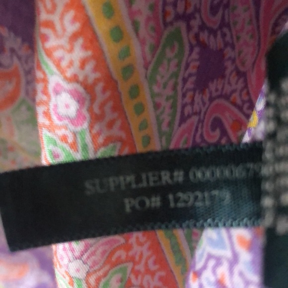 Women’s spring Laurel Ralph Lauren Colorful Paisley Button-Up Shirt - Picture 7 of 14